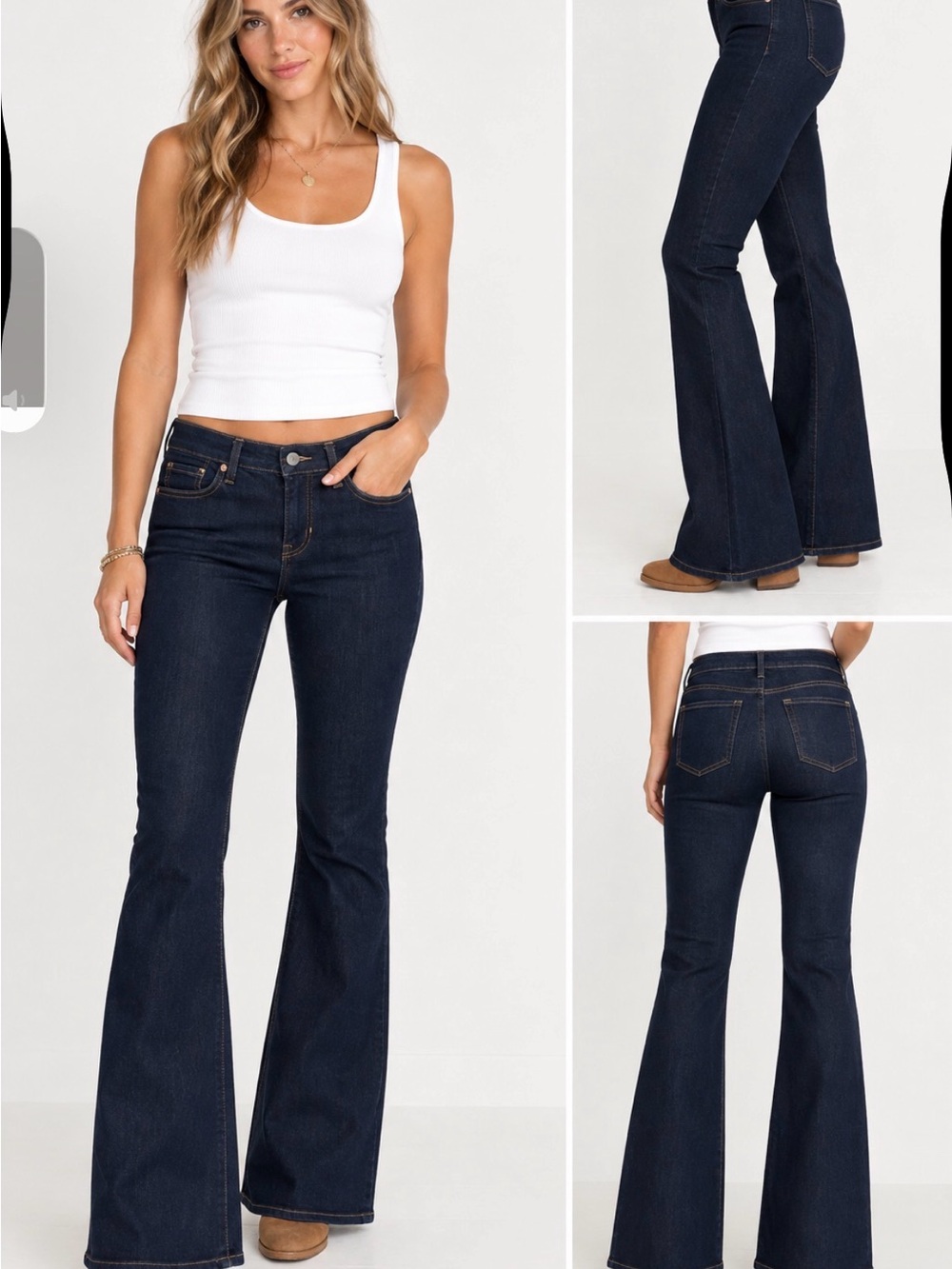 GAP Dark Indigo Women's Flare Jeans - Classic Sexy Boot 27